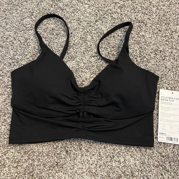 Athleta Villa Bra Cup Bikini Top Black NWT 32B/C - Picture 2 of 5